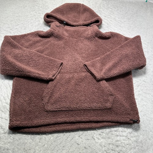 UNDERCOVER Victoria's Secret Sherpa Felpa con Cappuccio Malva Collo Alto Donna Taglia Media M