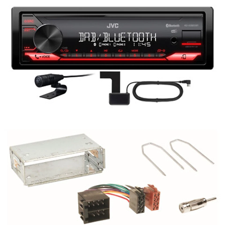 JVC KD-X282DBT Bluetooth DAB USB Einbauset für Citroen Berlingo bis 2007 - Bild 1 von 1