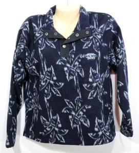 Maui & Sons Damen Marineblau Pullover Small Fleece Tropical Print Design Long Sl - Bild 1 von 5