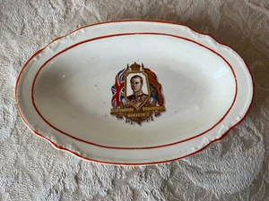 Incoronazione di Edoardo VIII 1937 Targa ovale commemorativa 9 1/2" J & G Meakin - Foto 1 di 5