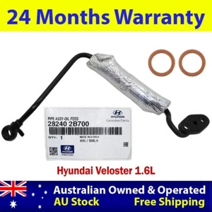 Genuine Turbo Oil Feed Pipe+Gaskets For Hyundai Veloster 1.6L - Picture 1 of 11