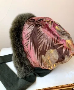 SCHWEIZ SELTENE PELZMÜTZE CHARLES-MÜLLER MEHRFARBIG-SAMT WENDBAR WOLLE  - Bild 1 von 12