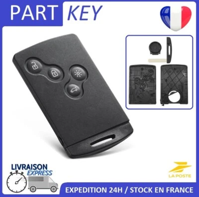 coque carte clé Renault Clio 4 Megane 3 Laguna 3 Scenic 3 Captur Koleos 4 bouton