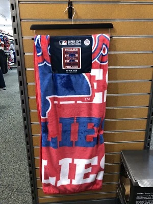 Philadelphia Phillies MLB Throwback 60" x 70" Plush Throw Blanket Pegasus Sports - Image 1 of 3