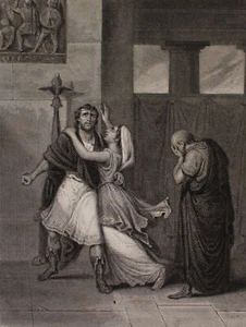 Cargador Voltaire Edipo Edipo tragedia Francia grabado a Marckl alrededor de 1850 - Imagen 1 de 4