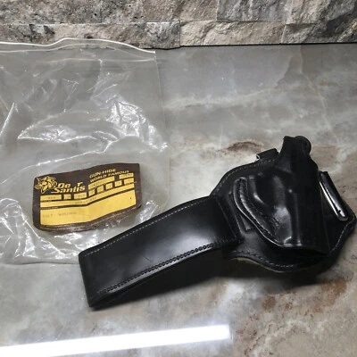 Desantis #95 Black Leather Ankle Holster RIGHT Rig For COLT MUSTANG Pistol #U61 - Image 1 of 4