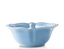 JULISKA BERRY & THREAD BLUE 7" SCALLOPED COUPE CEREAL BOWL MADE IN PORTUGAL NEW