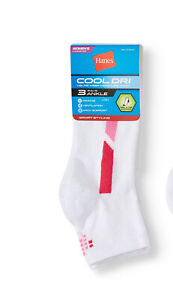 S42  Women's CoolDri Ankle Socks, 3 Pack shoe size 5-9