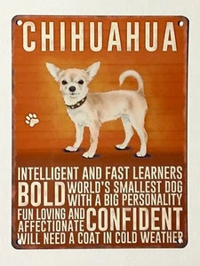 Chihuahua SML - Tin Metal Wall Sign - Picture 1 of 1