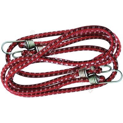 2 X 72  9mm Bungee Cords Straps Hooks Elasticated Ropes Car Bike Red Tie Luggage • 9.40€