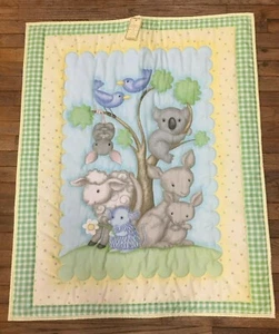 New Finished Baby Quilt ~ Machine Quilted ~ Zoo Animals 36"x45" - Picture 1 of 4