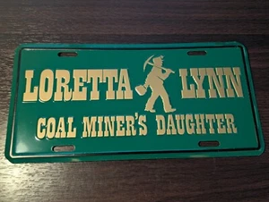 Vintage Loretta Lynn Coal Miners Daughter Novelty Booster License Plate Nice! - Picture 1 of 2