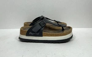 Birkenstock Gizeh Papillio Black T-Strap Thong Platform Sandals Women’s Size 5 - Picture 1 of 7
