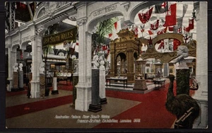 Aust Colour P/card. Palace, New South Wales, Franco British Exhib, London 1908 - Picture 1 of 2
