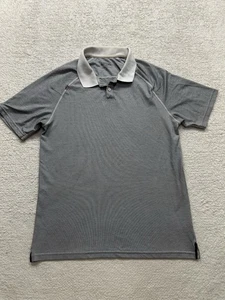 Rhone Delta Pique Lightweight Mesh grau/weiß Golf Poloshirt Herren Gr. M - Bild 1 von 10