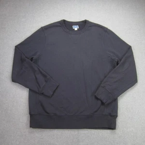 Vintage J Crew Sweatshirt Mens L Blue Fleece French Terry Crew Neck - Picture 1 of 15