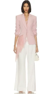 HTF NWT Cinq a Sept Keeves Cascading Lace Blazer in Rose Quartz - Picture 1 of 8