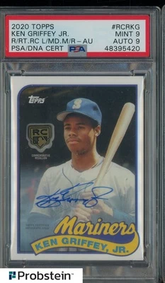 Topps Retrospective Ken Griffey Jr Mariners 2020 patio radiocontrol/5 PSA 9 PSA/ADN 9 automático Foto 1 de 2