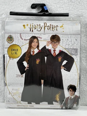 Harry Potter Wizarding World Gryffindor Hooded Robe Black Blue Child L/XL. NEW - Image 1 of 4