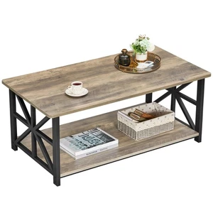 Coffee Table for Living Room with Round Corners Farmhouse Style Center Table ... - Picture 1 of 9