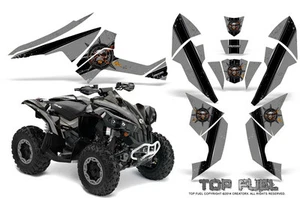 Can-Am Renegade Graphics Kit by CreatorX Decals Stickers TOP FUEL BLACK-SILVER - Imagen 1 de 1