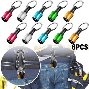 Hex Shank Screwdriver Bit Holder Extension Bar Keychain Driver Keyring Tool Set - Picture 1 of 22