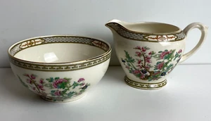 Crown Ducal Indian Tree Design Creamer and Sugar Bowl - Picture 1 of 14