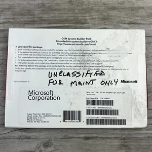 Microsoft Windows Pro 7 x32 English FQC-04617 OEM System Builder Pack - Picture 1 of 6