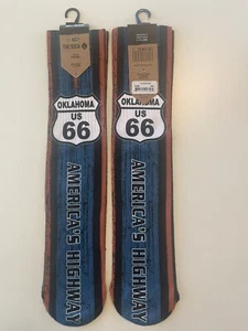 NWT Unisex Long-High Casual Cotten Spandex Okahoma Tube Socks Route 66 - Picture 1 of 4