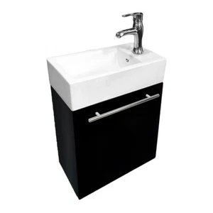 White Wall Mount Bathroom Vanity Cabinet Sink with Faucet Renovators Supply - Picture 1 of 9