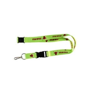 NBA Chicago Bulls Neon Green Breakaway Lanyard Keychain NWT Free Shipping - Picture 1 of 1