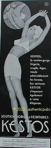PUBLICITE KESTOS SOUTIEN GORGE CEINTURE ILINGERIE DE 1936 FRENCH AD PUB RARE - Picture 1 of 1