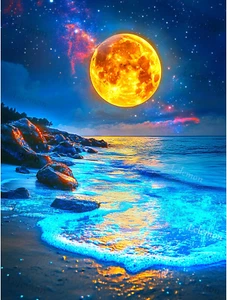 Diamond Art Kits for Adults,Moon Painting Kits 5D Home Wall Decor 12 X 16Inch - Picture 1 of 11