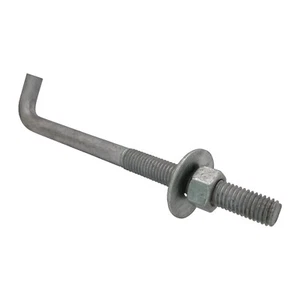 5/8" x 8-inch Galvanized Threaded Anchor Bolts for Wood, Concrete (10 Pack) - Picture 1 of 4