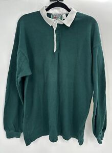 Vintage Columbia Knit Rugby Gear Shirt Green Mens XL