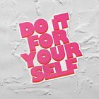 Do It For Yourself Sticker Laptop Decal Preppy Pink Wave Tumblers Sticker