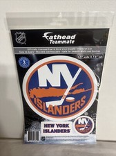 NHL NEW YORK ISLANDERS 3 PC. FATHEAD TEAMMATE VINYL DECAL LICENSED 7.5”x7.5"