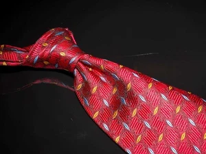 Robert Talbott erstklassige Seidenkrawatte rot blau hellbraun gepflegt Herren Designer Krawatte - Bild 1 von 5