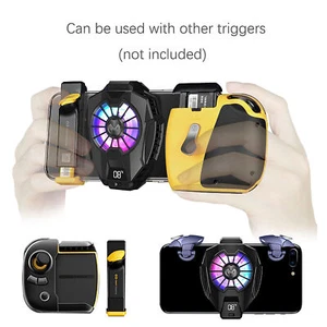 Phone Cooler Cooling Fan Frozen Digital Display Phone Radiator Ambient Light - Bild 1 von 12