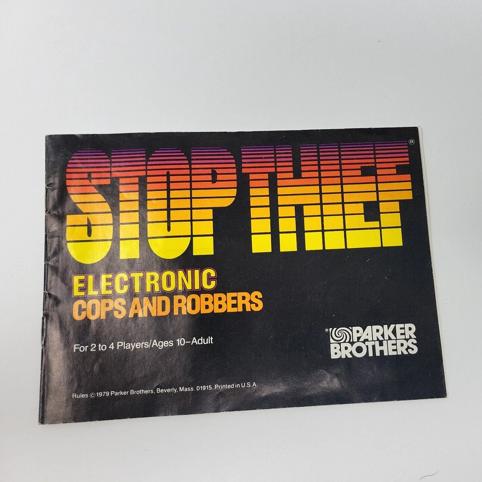 Parker Brothers Stop Thief Electronic Cops Robbers Board Game Instructions Book - Image 1 of 4