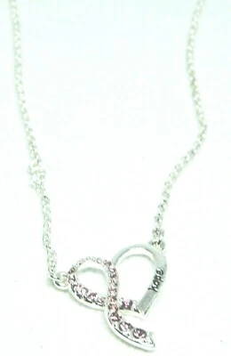 Avon Breast Cancer Crusade Heart Ribbon Necklace - Image 1 of 2