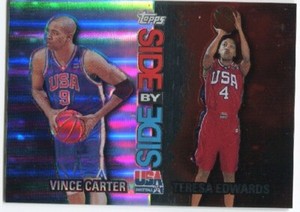 2000-01 Topps Vince Carter Teresa Edwards Refractor Side By Side #SS7 USA