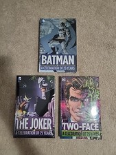 Batman Joker Two-Face: A Celebration of 75 Years HC NEW SEALED Set Lot DC Robin