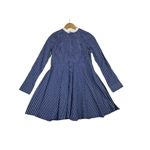 Polo Ralph Lauren Striped Cotton Poplin Striped Dress size 16 Blue/White - Picture 1 of 6
