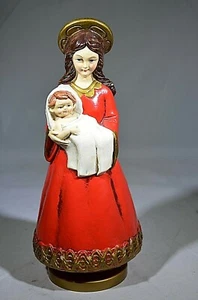Vintage Berman & Anderson Ceramic Angel w/ baby Music Box Plays Ava Maria JAPAN - Picture 1 of 10
