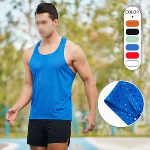 Chaleco de secado rápido para hombres al aire libre montar correr fitness deportes chaleco sin mangas - Imagen 1 de 25