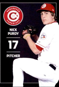 2012 Vancouver Canadians Grandstand #31 Nick Purdy Ajax Ontario Canada Card