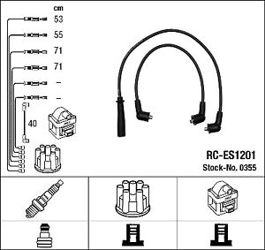 0355 NGK Ignition Cable Kit for SUZUKI