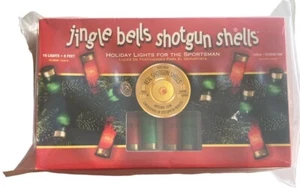 (2) Jingle Bells REAL Shotgun Shot gun Shell Christmas Party 10 Lights-8 ft! - Picture 1 of 3