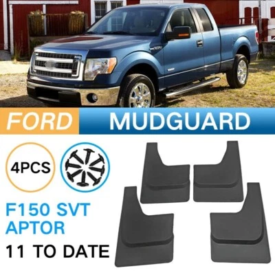 Para Ford F150 2011-2024 Plástico ABS Guardabarros Neumático Coche Protector de Lodo 4X Foto 1 de 4